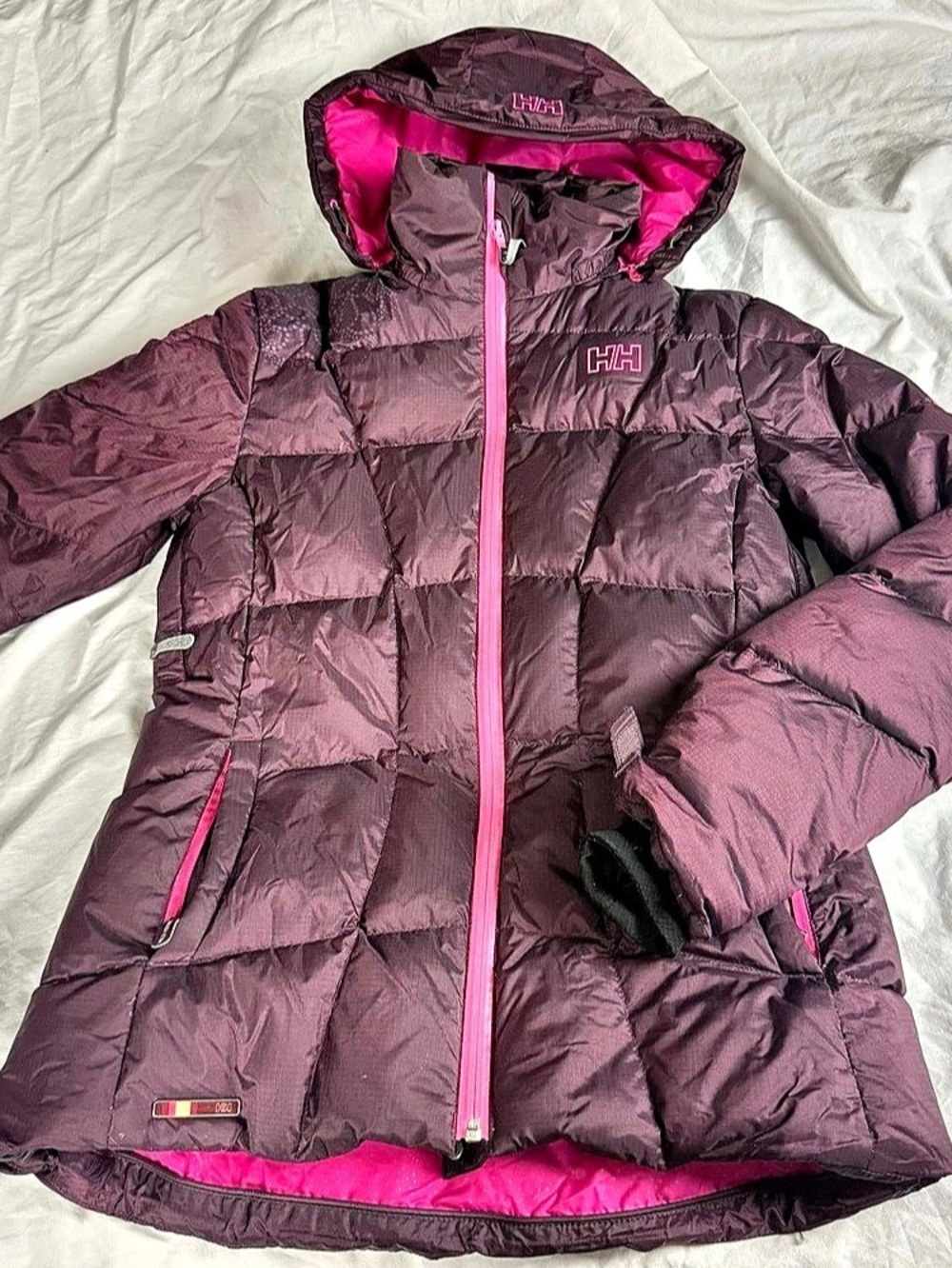 Helly Hansen Purple & Pink Hooded Puffer Jacket Like New